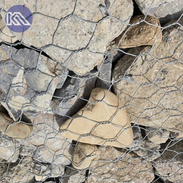 Large Stock PVC Coated 2*1*1m Galvanized Gabions For Galvanized Stone Gabion
