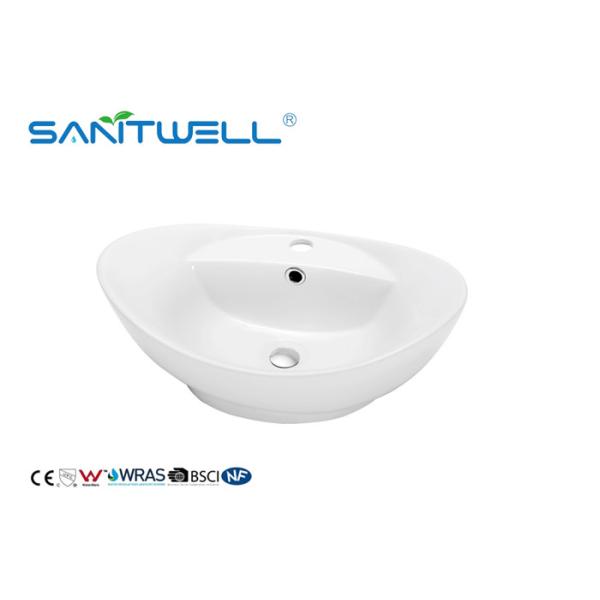 Quality Oval Shape Ceramic Art Basin Counter Top Installation Type 590 * 390 * 220mm wholesale
