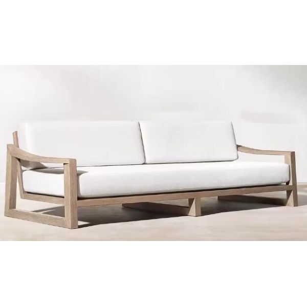 Quality Waterproof Cushion Patio Sofa Set Relax Teak Wooden set wholesale