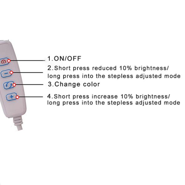 5V LED USB ON OFF Switch Cable Dimmer for Lamp