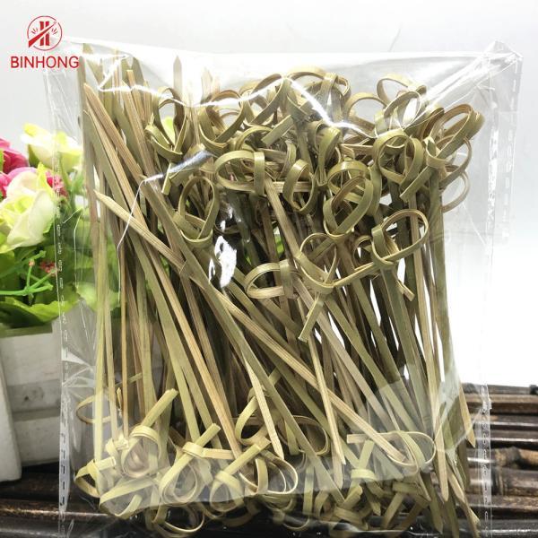 Quality Disposable Customized Logo 2.5mm Bamboo Knot Skewers wholesale