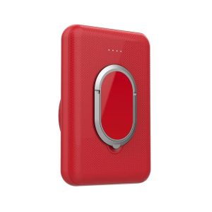 Cheap Support Solar Charging 5000mAh Magnetic Wireless Charging Ring Bracket Power Bank with TYPE-C Output 5V/9V/12V 3A for sale