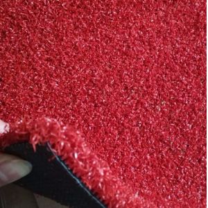 Eco Friendly Red Coloured Artificial Grass Playground Children Playing