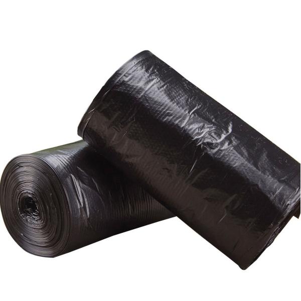 Custom Design Disposable Biodegradable Black Trash Bags High-Capacity Household