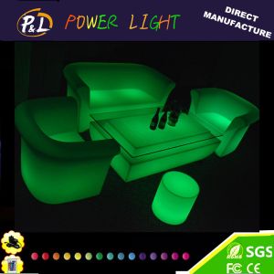 China Lounge Furniture Plastic LED Illuminated Sofa Sets on sale