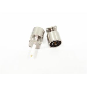 High Frequency N Series Straight 4-hole Flange RF Male Connector with Long Strip