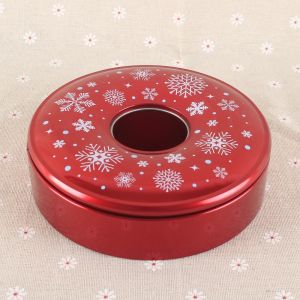 Ring Shaped Tin Boxes for Sale Donut Metal Tin Containers for Holidays Candy