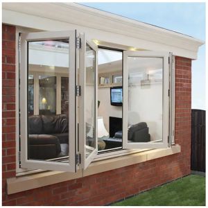 Modern Design Aluminum Alloy Frame Bi Fold Windows With 70mm Width Window Frame