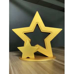 Metal Stars CCC 20cm Height Custom Trophy Cup For Winners