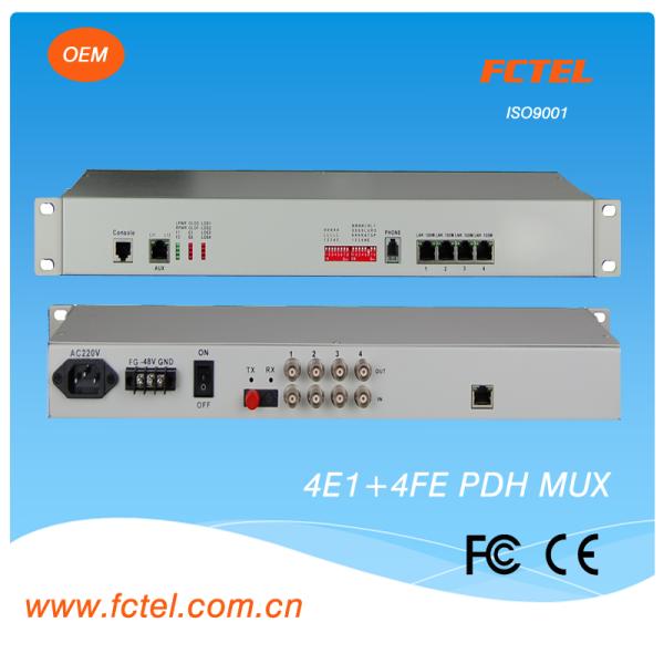Quality 4E1+4FE with Fiber 1+1, Power1+1 and  vlan  PDH Fiber Optical Multiplexer wholesale