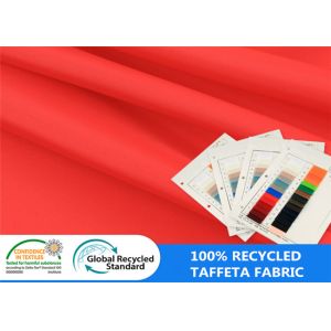 Taffeta Polyester Tear Proof Lining 210T Recycled Plastic Fabric