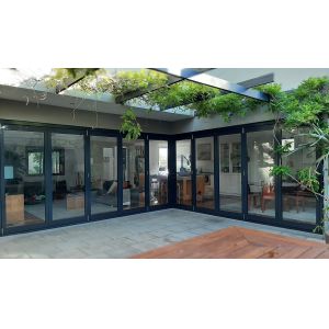 China Powder Coating Aluminum Folding Doors 1.0mm-2.0mm Inward / Outward Opening on sale