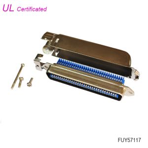 Amphenol 2.16mm Pitch 64 Pin Male Centronic IDC connector with Side Entry metal