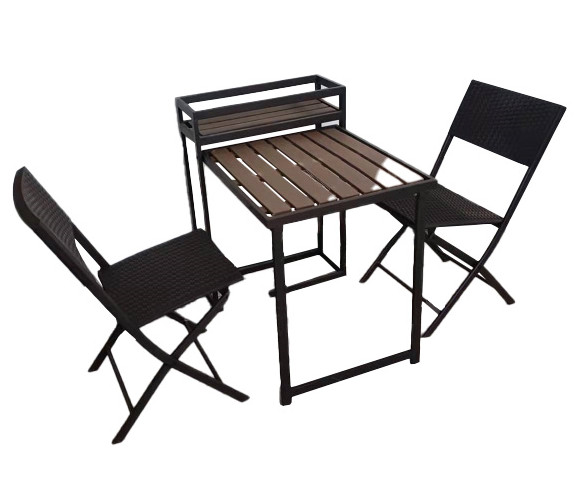Quality Garden Folding Plastic Polywood Table Set With 3 Flower Shelf wholesale
