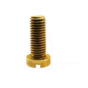 Brass Slotted Cap Head Mechanical Screw / Round Head Slotted Machine Screw