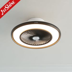 22 Inch Modern Flush Mount Ceiling Fan with LED Light – Compact, Quiet, and