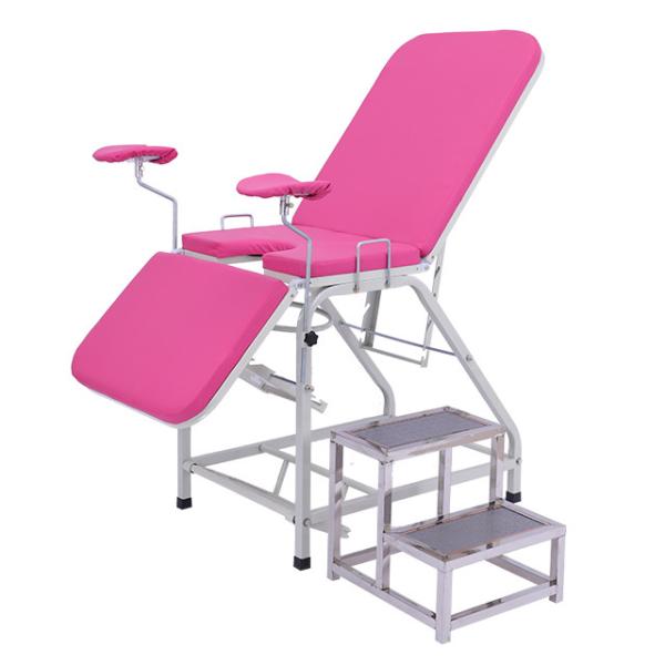 Medical manual portable gynecological exam table delivery bed with mattress