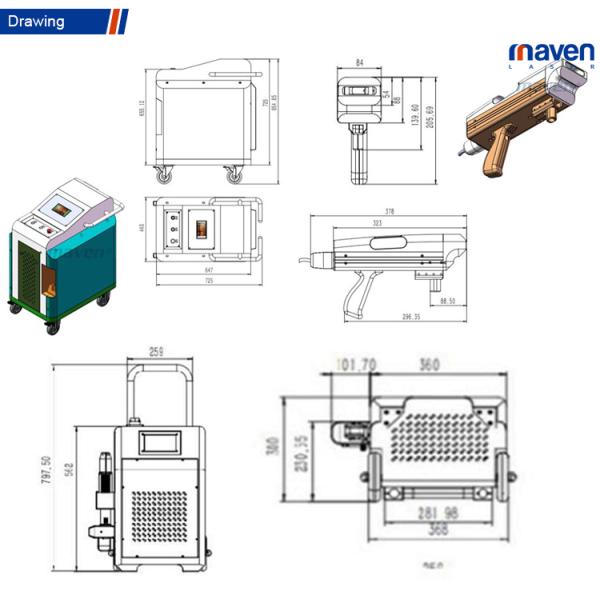 Backpack Metal Surface 2000W Laser Rust Removal Machine CE Approved