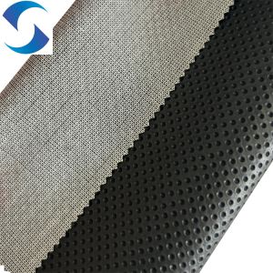 Zhejiang made faux Leather Fabric with customize pattern recycled fabric for