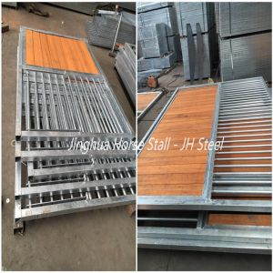 Hot Dip Galvanized Horse Stable Box Bamboo Horse Stall With Rolling Feeder Board