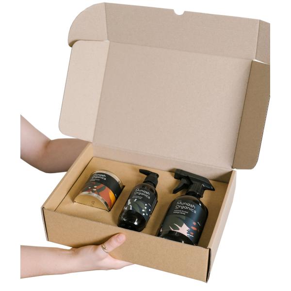 Custom Printed Logo Corrugated Cardboard Bottle Shipping Box With Paper Insert