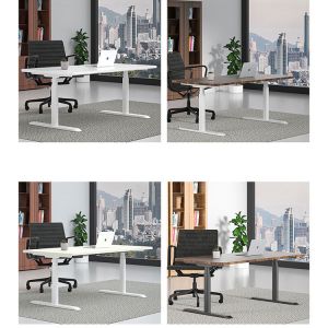 100 V/Hz Dual Motor Height Adjustable Desk Base Luxe Mid Century Modern Desk for
