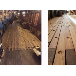 Fitting Deck Boards on a Clipper Ship