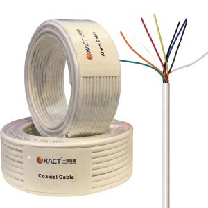 10x0.22mm2 Stranded Conductors Shielded Alarm Cable 7*0.2mm TCCA White PVC Outer