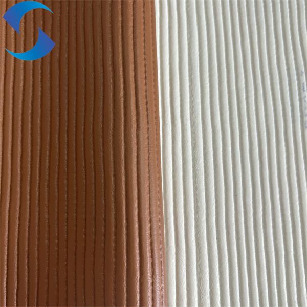 Quality 100% Polyester Brushed Backing Technics China fabric Embossed Leather Fabric for leather bag wholesale