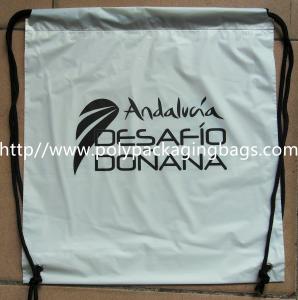 China Frosted CPE Plain Plastic Drawstring Backpack with Double Shoulders on sale