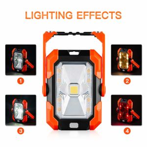 Monocrystalline Silicon Solar Mobile Work Light With 4400mAh Lithium Battery