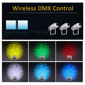 400W Dynamic Led IP65 Water Wave Effect Projector Light 7 Colors Ocean Ripple