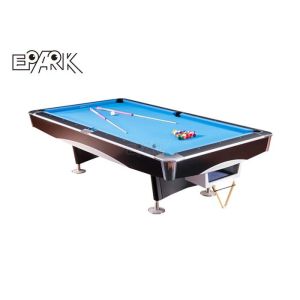 American Style 9 Foot Black Billiard Table For Shopping Mall