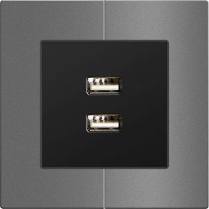 50/60Hz USB Charger Socket , Dual Plug Socket With Usb 86x86mm