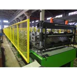 Cheap 22KW Gearbox Drive Metal Deck Roll Forming Machine With 5T Manual Uncoiler for sale