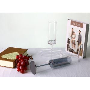 Smooth Bottom Engraved Crystal 6 Oz Champagne Flutes FDA Approved