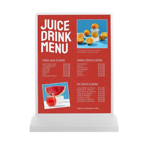 Stylish A4 Advertising Light Box Display Stand with Rechargeable Magnetic