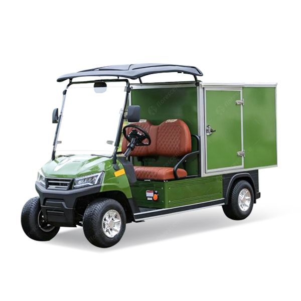 CE Approved 2 Seaters 48V High-Speed Golf Buggy Electric Cart with Cargo Box Closed Truck Housekeeping