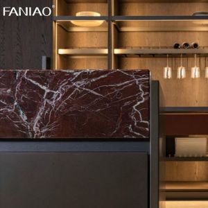 Custom Modular Modern Home Kitchen Furniture With Wine Cabinet