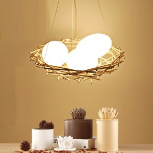 Create Design Rattan Birl egg Pendant Lamp For Indoor Home Kitchen Lighting