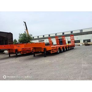 High Strenth Lowboy Semi Trailer 60 80 100 Tons with ABS Anti-lock Braking