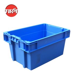 45L PP Nesting Stackable Plastic Fish Crate Heavy Duty Plastic Crates