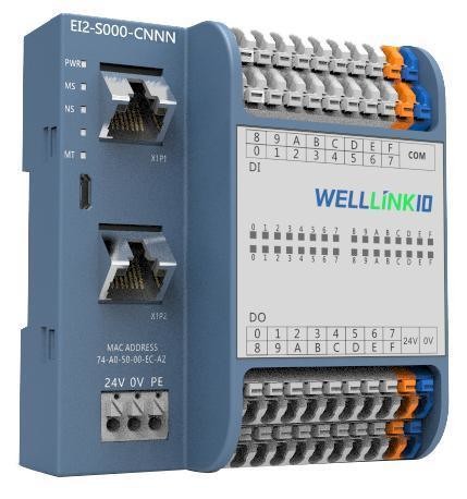 EI2-S000-CNNN PLC Ethernet/IP I/O Module, 32DI Bidirectional Input, RoHS