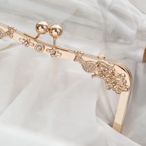 Ball Clasp Two Peacock Gold Purse Clasp Frames 21*11cm