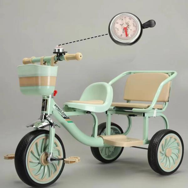 Quality 2023 Kids Tricycle Trike with Soft Leather Seat and Folding Front Shopping Frame wholesale
