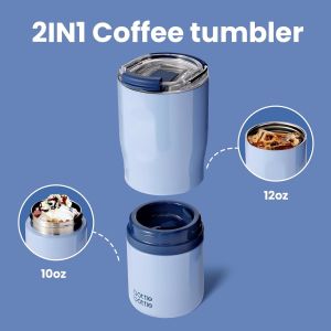 China Microwave And Dishwasher Safe 2 In 1 Stainless Steel Double Wall Tumbler 13.5 Ounces on sale