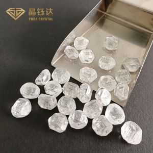 Rectangular 7mm 9mm DEF Color HPHT Rough Raw Diamond For Ring