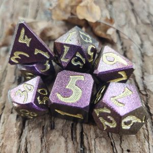 Metal Polyhedral Dice Set Gaming Dice Manual Light Weight Luxury