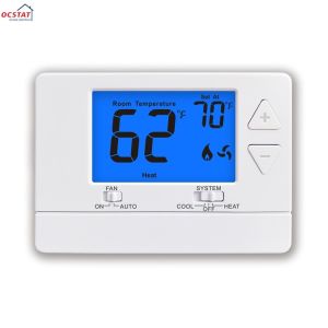 Riseem ABS LCD Display Air Conditioner Thermostat for HVAC Room 24V 60Hz