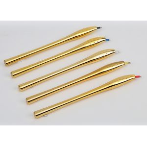 Golden Luxury Disposable Eyebrow Manual Tattoo Pen For Permanent Makeup